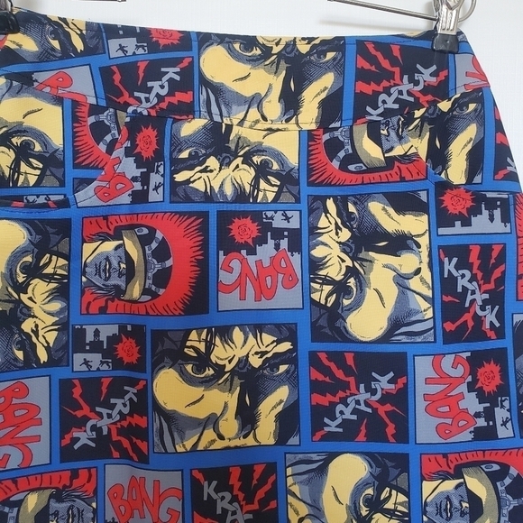 R.D.S. SPACE GIRL Z 90'S VINTAGE SUPER HERO COMIC GRAPHIC MINI SKIRT WOMEN S/M - Picture 4 of 8